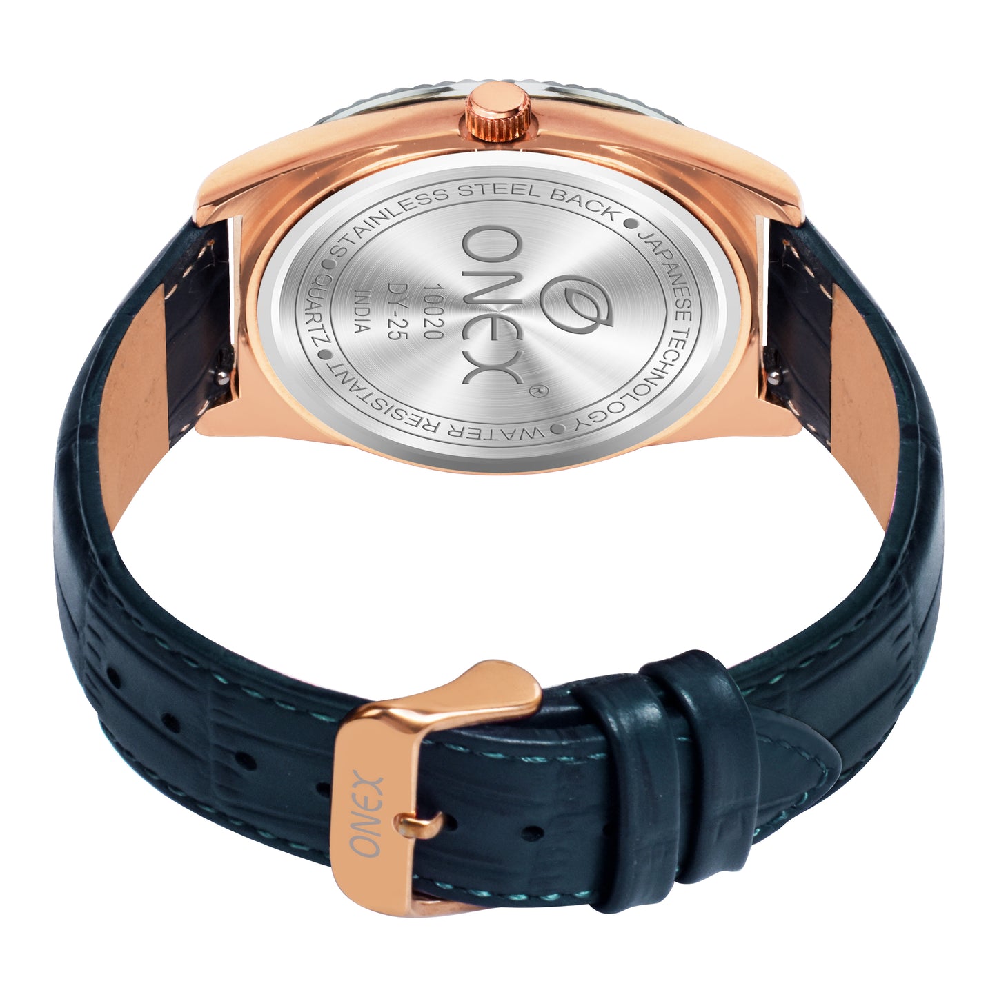 ONEX Men’s Chronograph Analog Watch | Blue Dial with Multifunction Display | Premium Leather Strap Wrist Watch