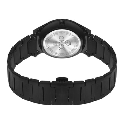 ONEX Luxury Black Dial Analog Watch with Crystal Studded Design & Black Stainless Steel Strap