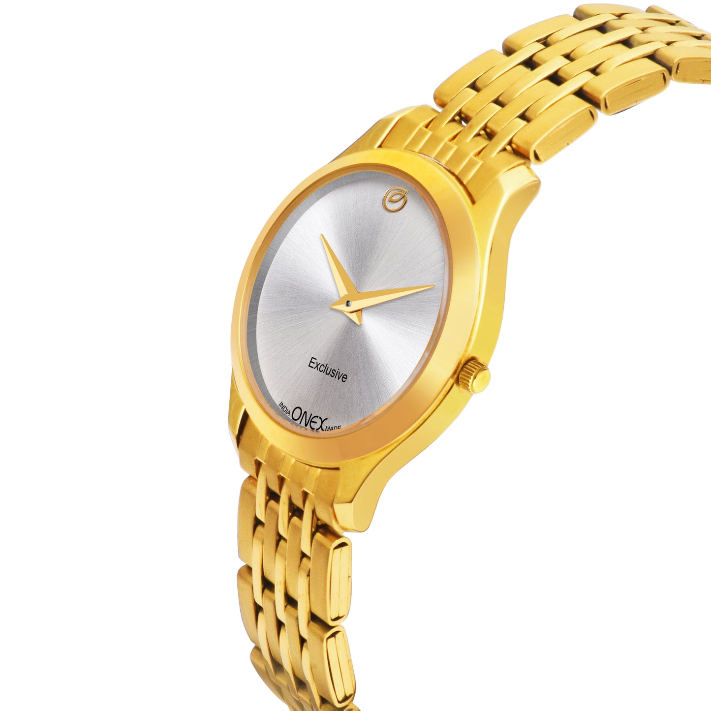 Exclusive India OneX Gold Analog Watch for Women | Premium Gold Finish Stainless Steel Strap