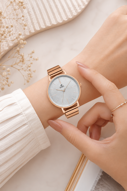 OneX Stylish Rose Gold Analog Watch for Women | Elegant Party & Daily Wear