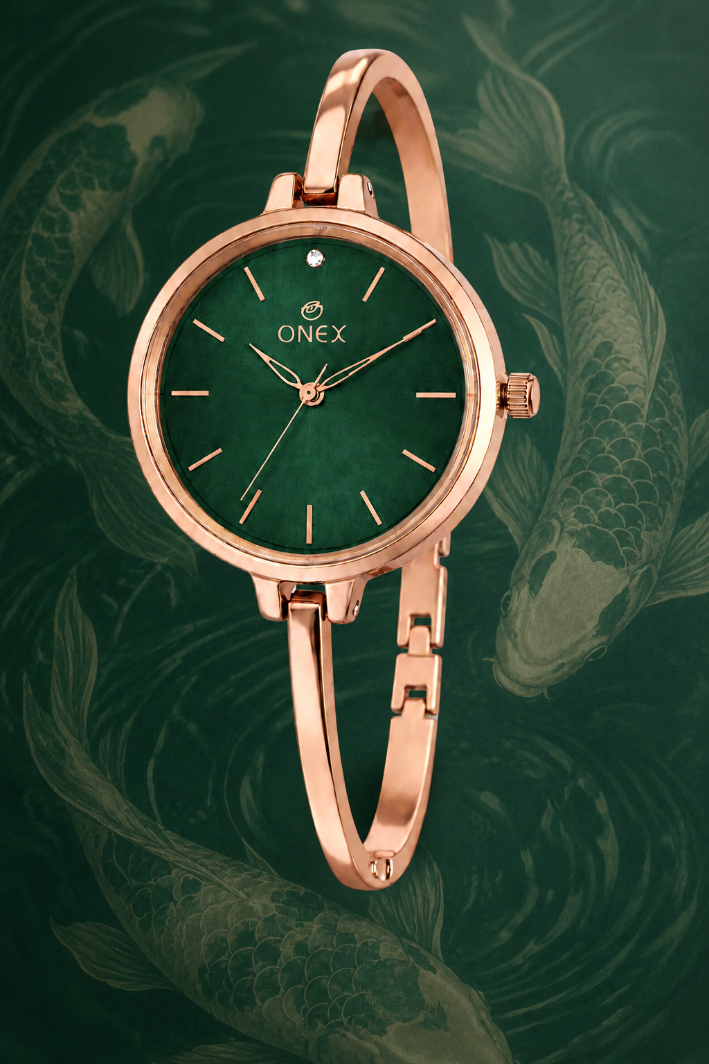 ONEX Women’s Green Analog Watch | Minimal Slim Bracelet Watch for Girls & Women