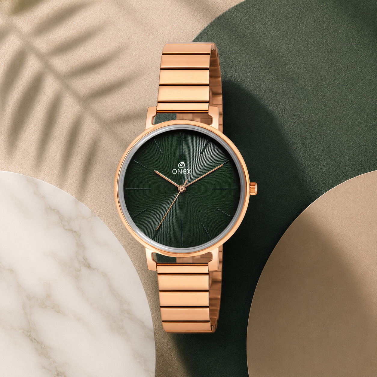 OneX Stylish Rose Gold Analog Watch for Women | Elegant Party & Daily Wear