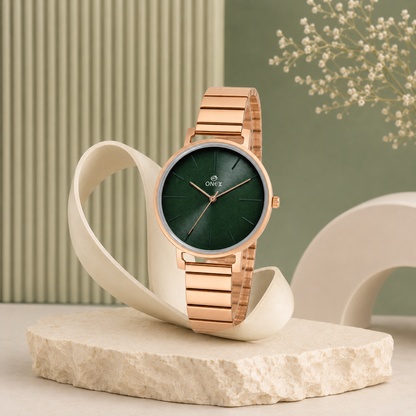 OneX Stylish Rose Gold Analog Watch for Women | Elegant Party & Daily Wear