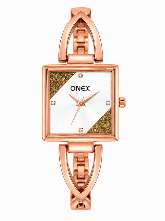 ONEX Women’s Silver Square Dial Bracelet Watch | Premium Designer Analog Watch for Girls & Women