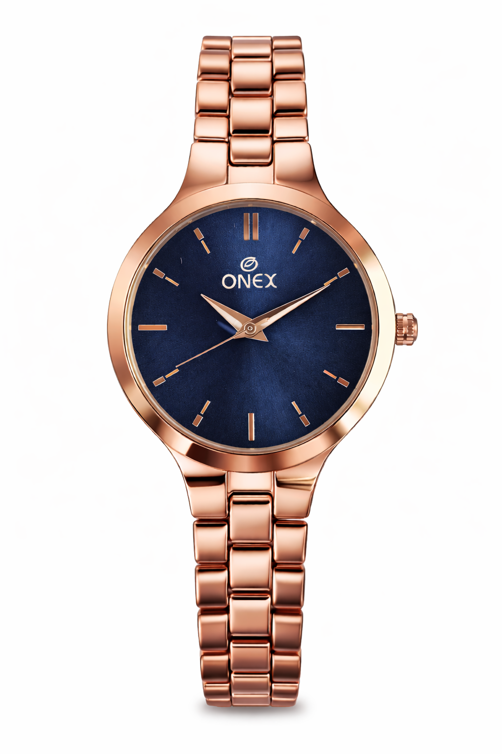 Onex Women’s Rose Gold Slim Bracelet Watch – Elegant Minimal Dial Design