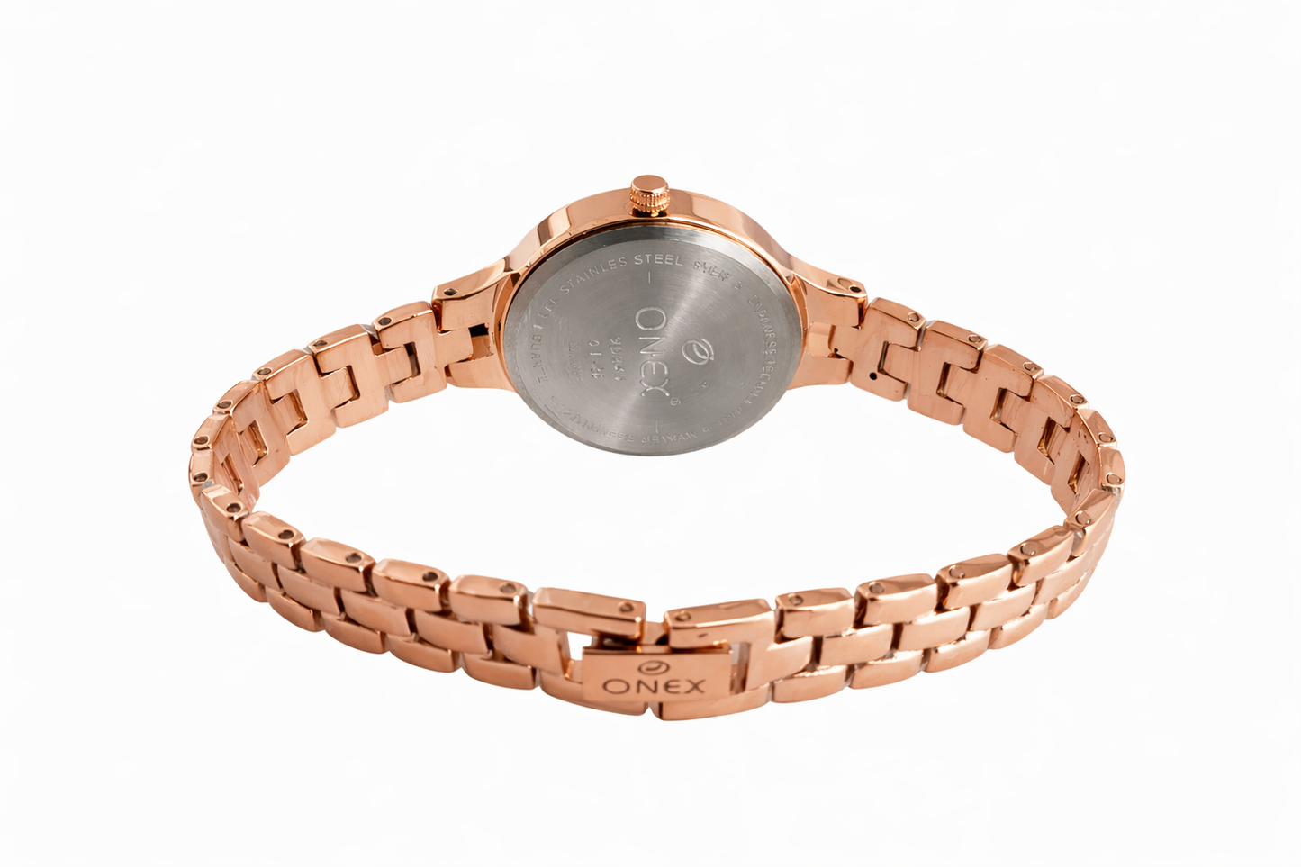 Onex Women’s Rose Gold Slim Bracelet Watch – Elegant Minimal Dial Design
