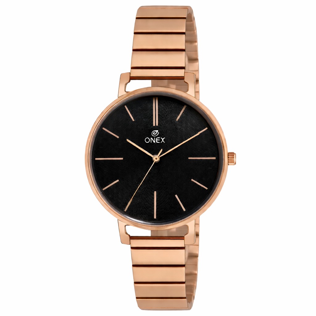 OneX Stylish Rose Gold Analog Watch for Women | Elegant Party & Daily Wear