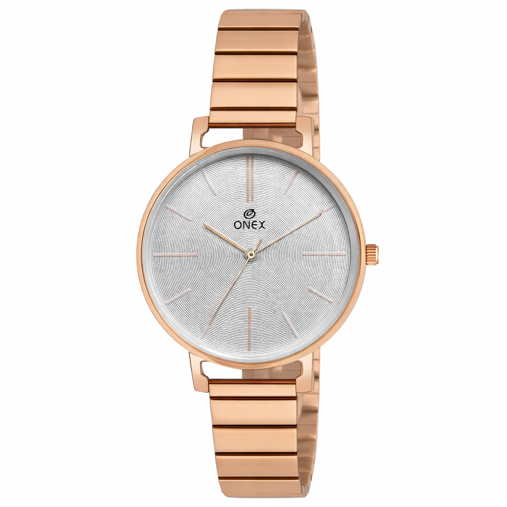 OneX Stylish Rose Gold Analog Watch for Women | Elegant Party & Daily Wear
