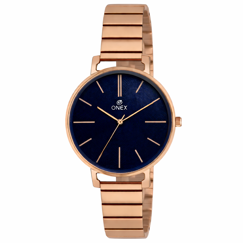 OneX Stylish Rose Gold Analog Watch for Women | Elegant Party & Daily Wear