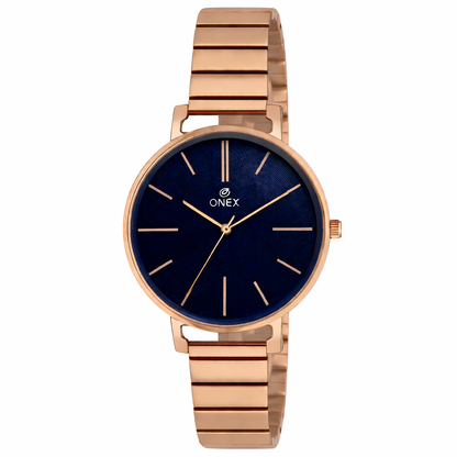 OneX Stylish Rose Gold Analog Watch for Women | Elegant Party & Daily Wear
