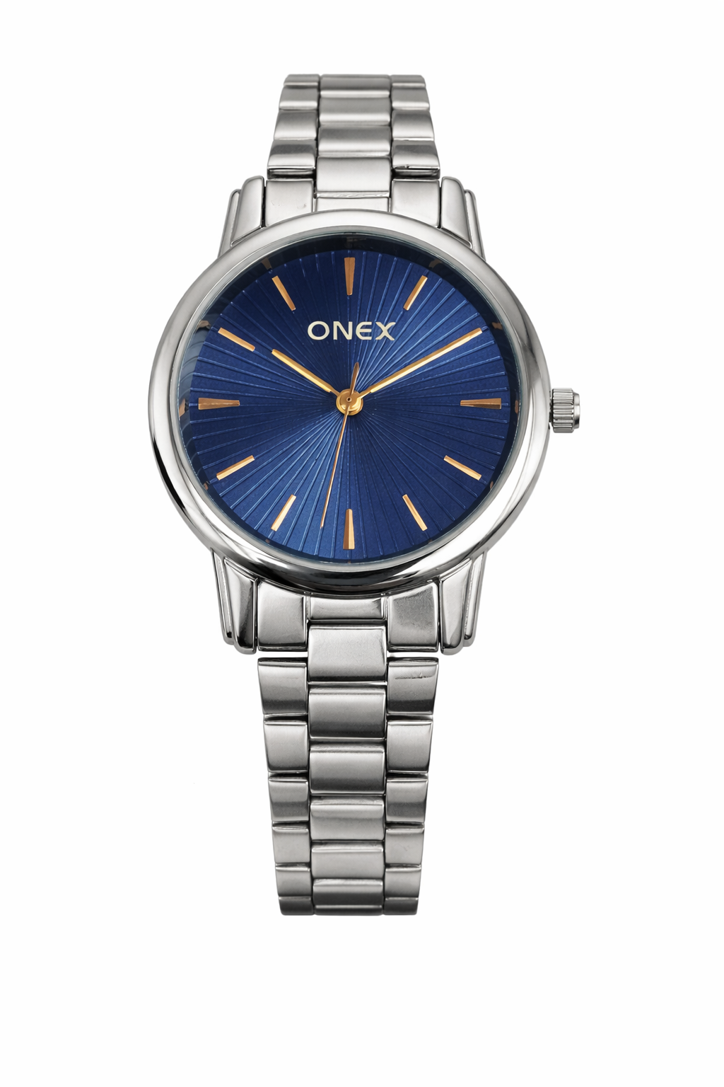 Onex Women’s Blue Sunray Dial Stainless Steel Bracelet Watch