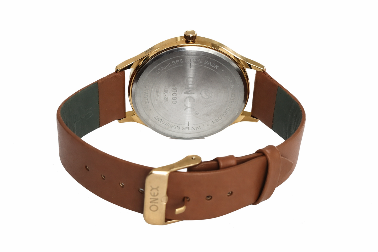 Onex Men’s Classic Green Dial Analog Watch with Brown Leather Strap | Minimal Slim Design | Premium Quartz Movement