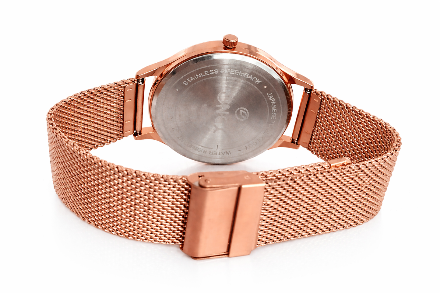 Onex Women’s Rose Gold Mesh Strap Analog Watch | Elegant Slim Dial | Minimalist Designer Watch for Men's