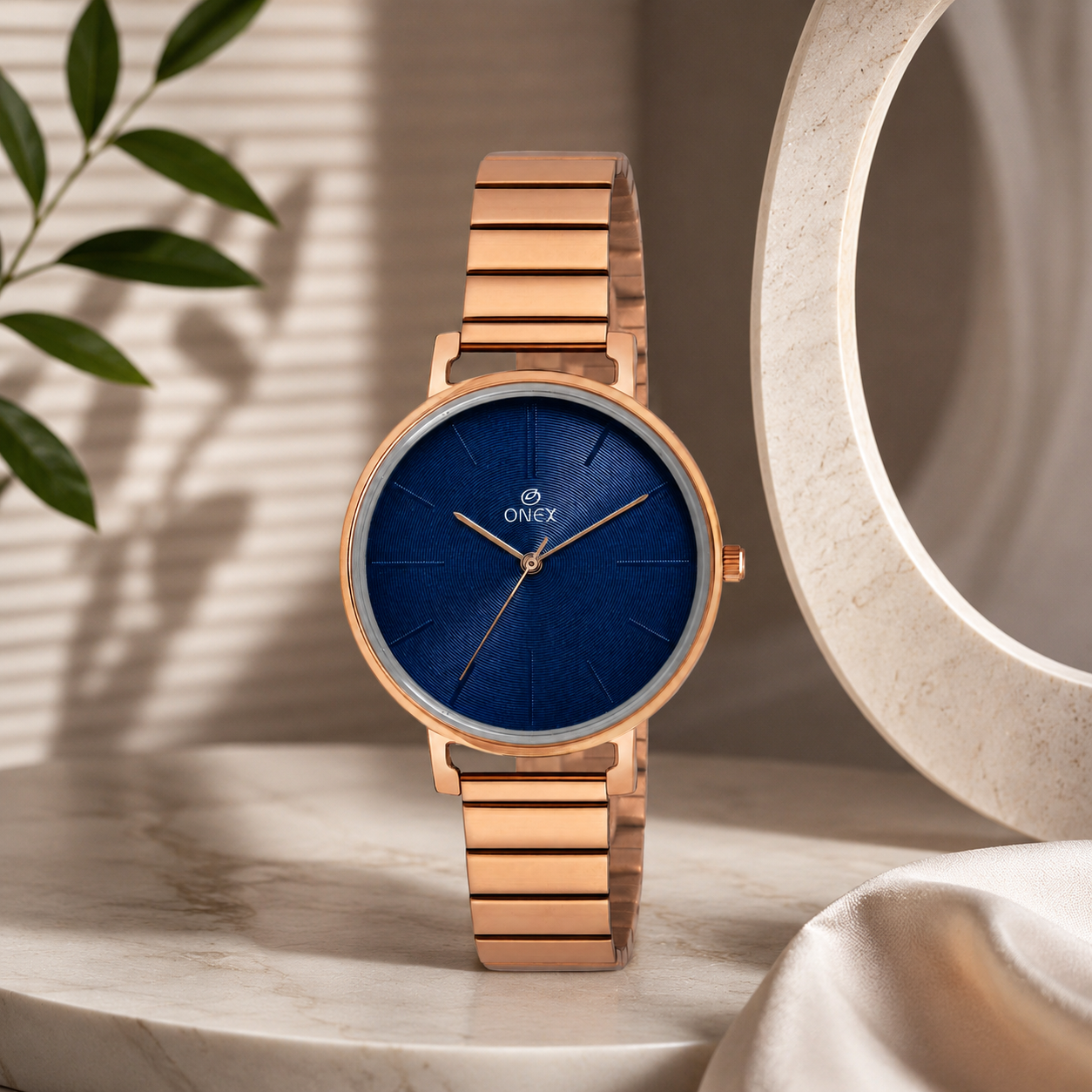 OneX Stylish Rose Gold Analog Watch for Women | Elegant Party & Daily Wear