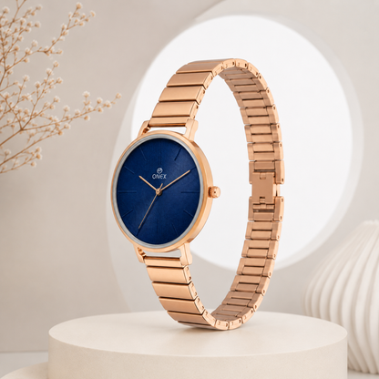 OneX Stylish Rose Gold Analog Watch for Women | Elegant Party & Daily Wear