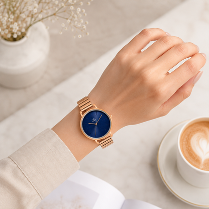 OneX Stylish Rose Gold Analog Watch for Women | Elegant Party & Daily Wear