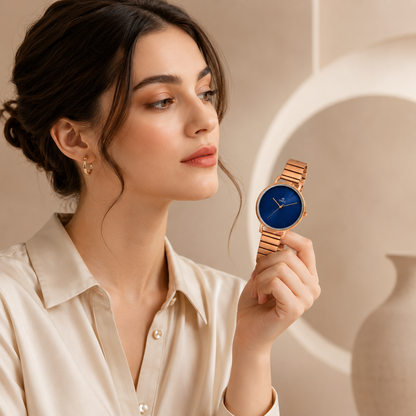OneX Stylish Rose Gold Analog Watch for Women | Elegant Party & Daily Wear