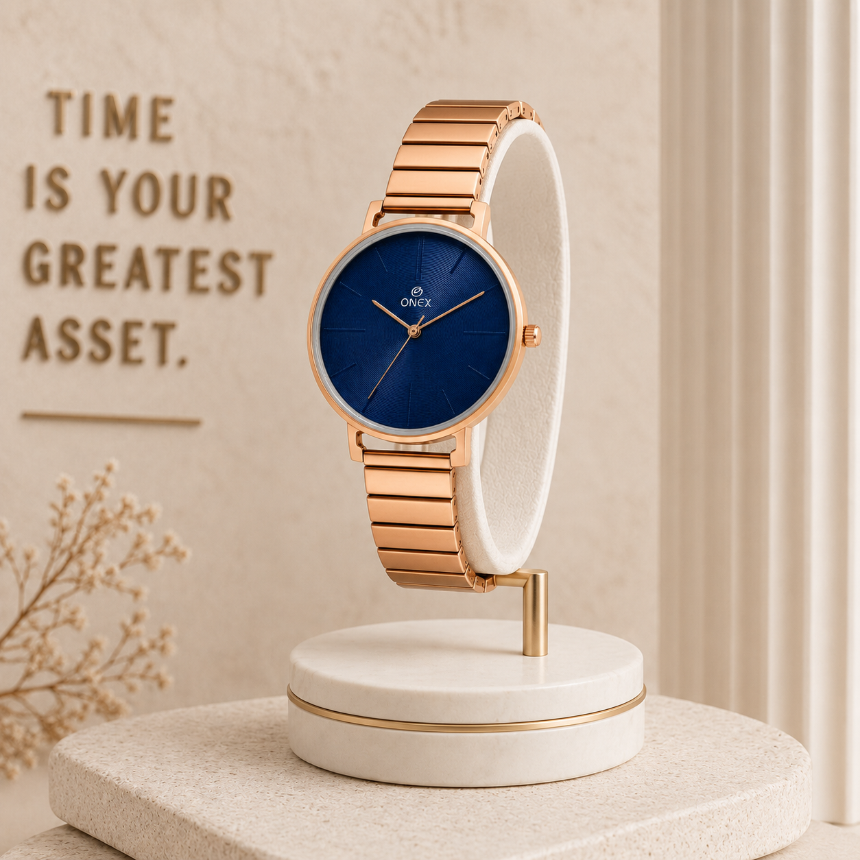 OneX Stylish Rose Gold Analog Watch for Women | Elegant Party & Daily Wear
