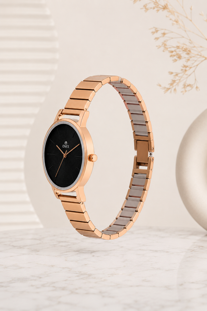 OneX Stylish Rose Gold Analog Watch for Women | Elegant Party & Daily Wear