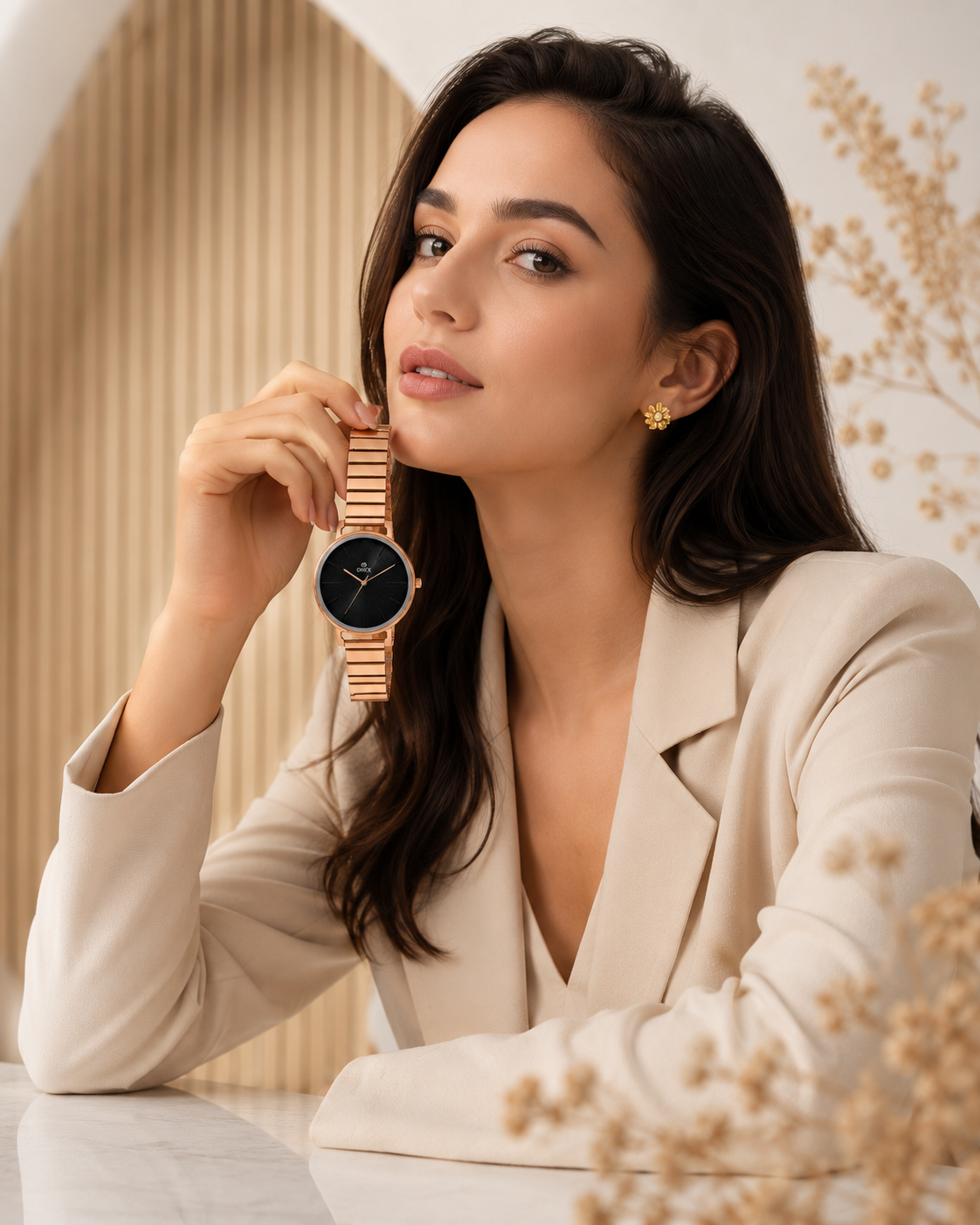 OneX Stylish Rose Gold Analog Watch for Women | Elegant Party & Daily Wear