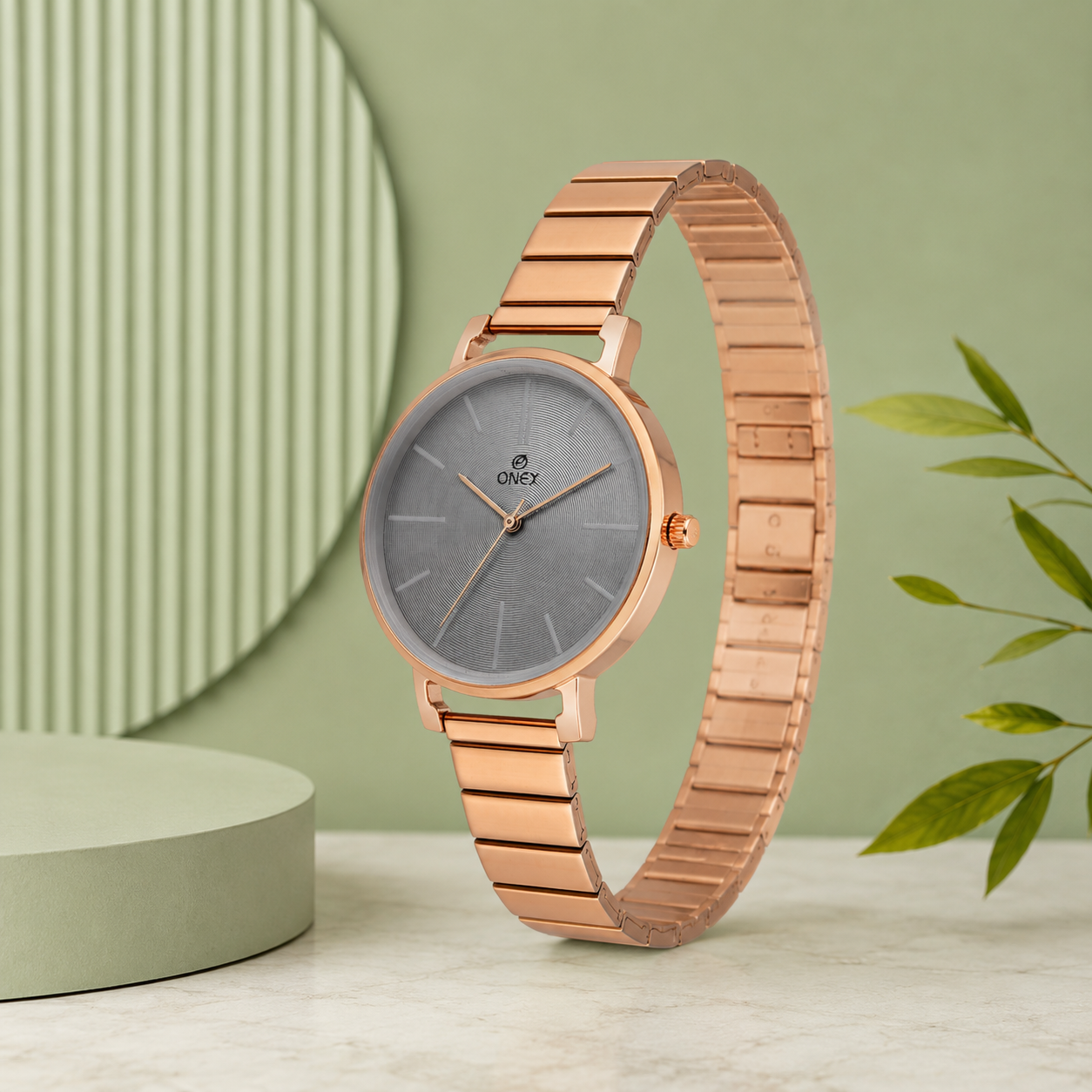 OneX Stylish Rose Gold Analog Watch for Women | Elegant Party & Daily Wear