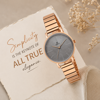 OneX Stylish Rose Gold Analog Watch for Women | Elegant Party & Daily Wear