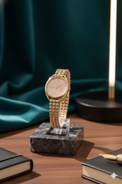 ONEX Elegant Rose Gold Bracelet Watch for Women | Stylish Rosegold Dial Analog Watch | Party & Daily Wear