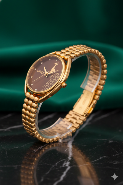 ONEX Elegant Rose Gold Bracelet Watch for Women | Stylish Brown Dial Analog Watch | Party & Daily Wear