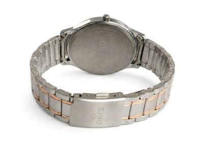 ONEX Men’s Analog Watch | Silver Dial with Two-Tone Stainless Steel Strap | Premium Quartz Movement | Stylish Casual & Formal Wrist Watch for Men